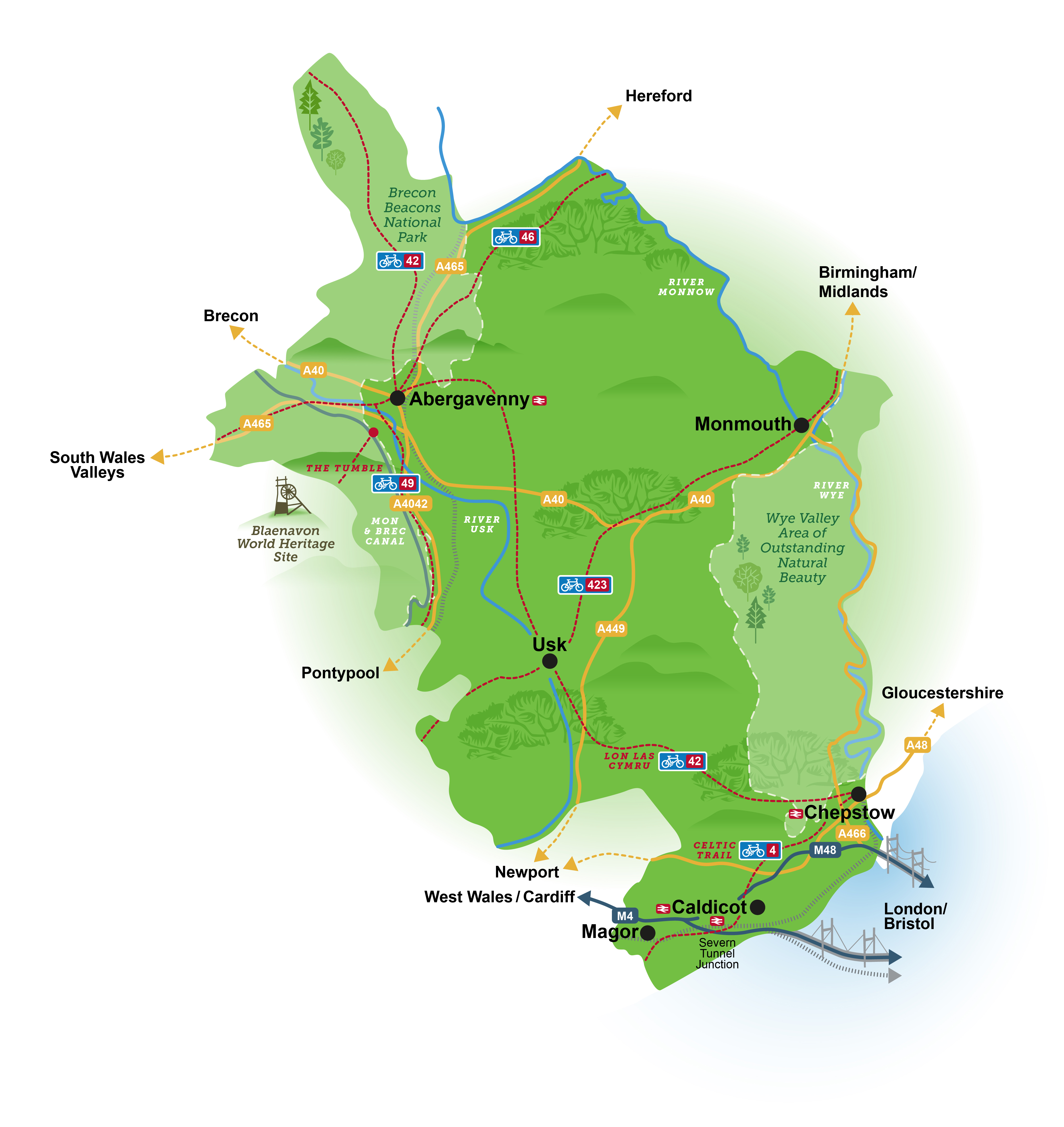 Visit Monmouthshire Map