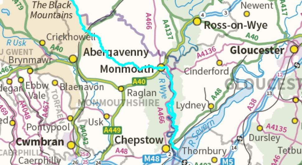 Offa's Dyke Map